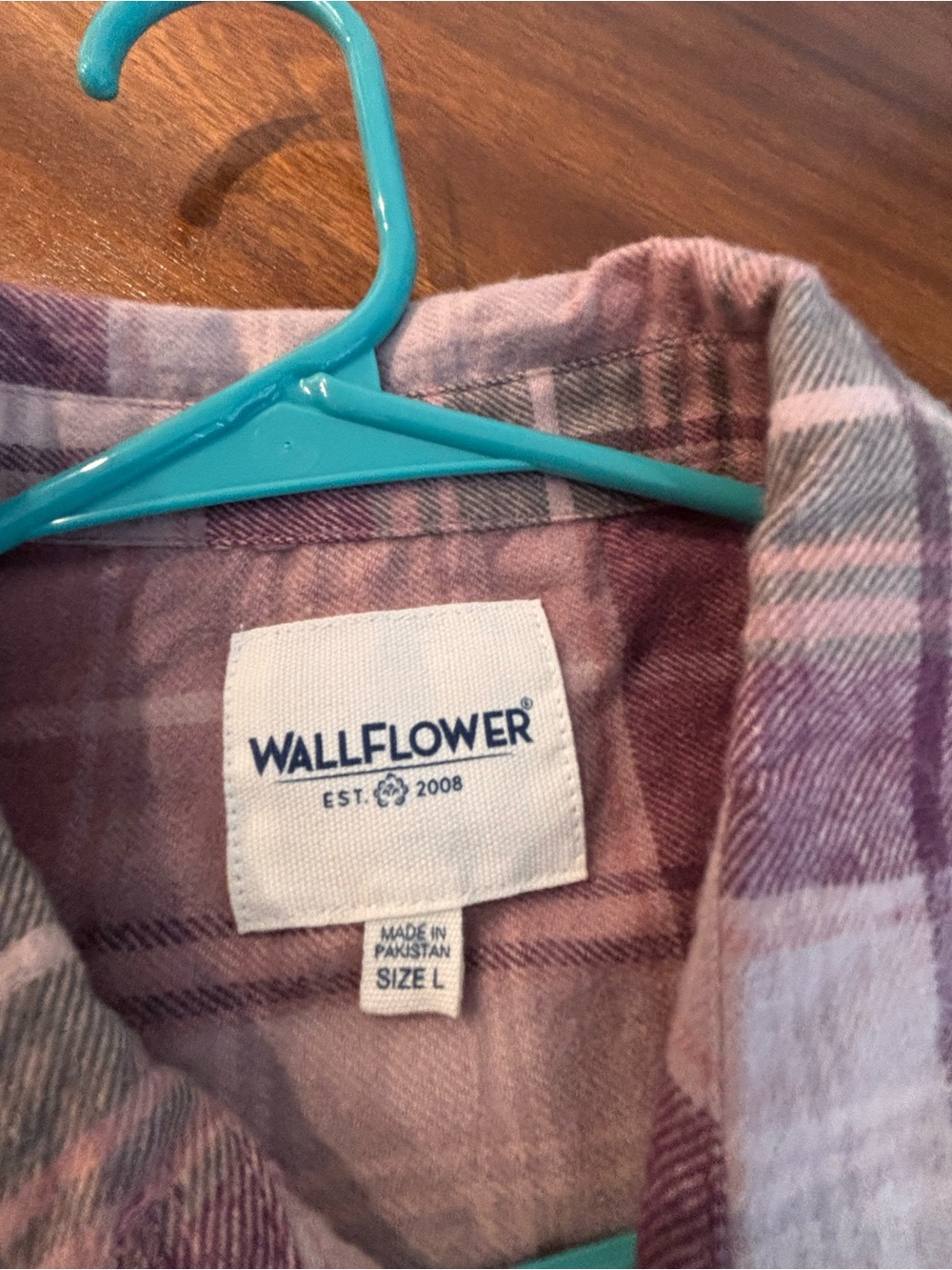 Wallflower Pink & Purple Plaid Button-Down Shirt